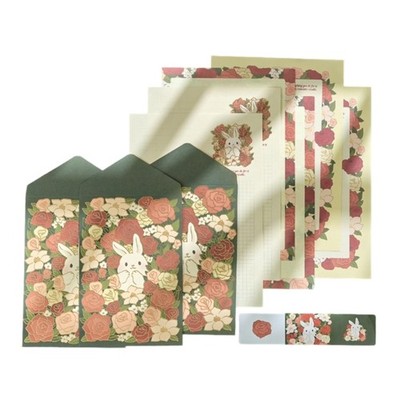 Decorative Floral Love Letter Paper Recycled Material Handcrafted Writing Sheets