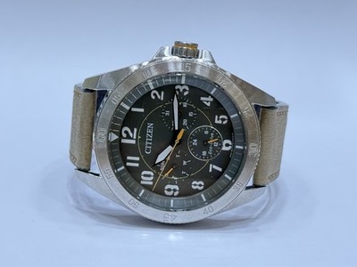 時計 CITIZEN ECO-DRIVE 8729-R005804 GN-4W-S Citizen Eco Drive Chronoghraph Quartz Military Green Dial Mens