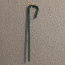 10x 12" / 30cm x 6mm Tent Pegs heavy duty steel in Leaf Green Coated Finish.