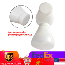 4 Bottle Hopper Cup Plastic For Powder Coating System PC02/PC03 Paint Spray Gun