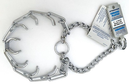 Herm Sprenger Prong Dog Training Collar Chrome Plated Steel 3mm x 16" FREE SHIP - 第 1/6 張圖片
