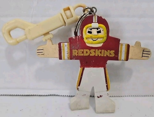 Seltener Washington Redskins 1989 DAKIN Schlüsselanhänger CommanderS Vintage Fußballspieler