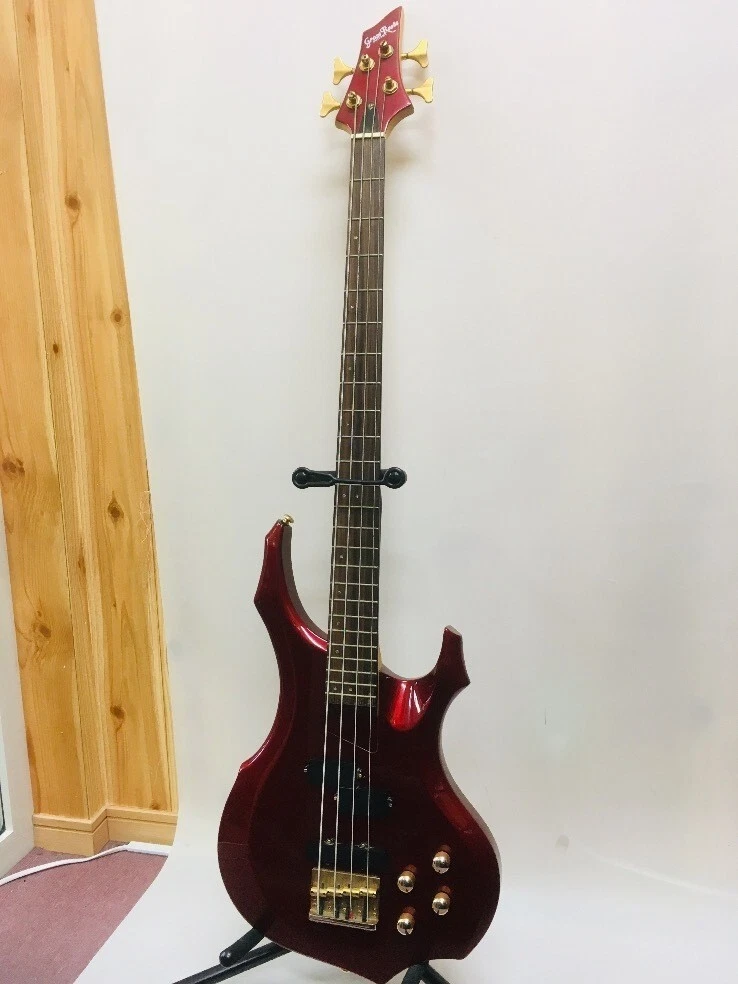 Electric Bass Guitar Grass Roots Forest Metallic Red Made in Korea