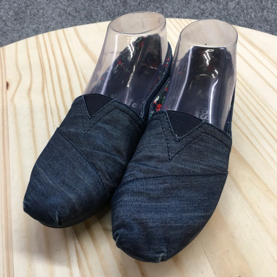 Bobs by Skechers Shoes Womens 6 Slip On Flats Blue Canvas Round Toe Denim 33906 - Image 3 of 4