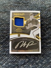 Nate Pearson 2021 Panini Immaculate Rookie Patch Auto RPA /50 RC Monochrome SP