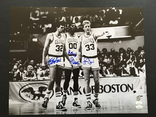 LARRY BIRD - KEVIN MCHALE - ROBERT PARISH - AUTOGRAPHED 16 X 20 PHOTO  JSA