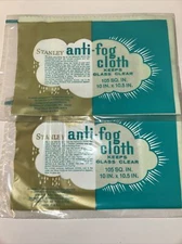 Lot 2 Stanley Anti Fog Cloth Glass Eye Glasses Mirror Home Car USA NOS