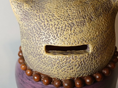 Meditating Owl Coin Bank Resin Wearing Mala Meditation Beads Buddha Zen Pose - Picture 11 of 12