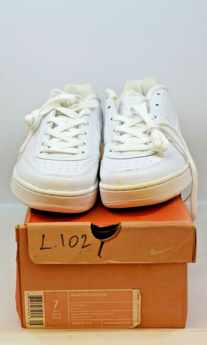 NEW RARE Nike Franchise Low Plus Sneakers White/White (310025 111) MENS  Size