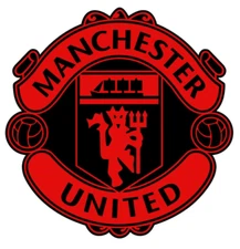 Manchester United F.C. Logo All Weather Vinyl Sticker/Decal Black and Red