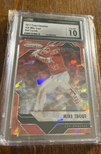 2017 Panini Chronicles Mike Trout Prizm Red Crystals SSP 12/75 CSG GEM MINT 10