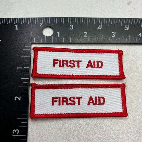 2 Patches Lot RED LETTER FIRST AID Tab Patch Lot Of 2 (Medical, EMT, Etc.) 00DM
