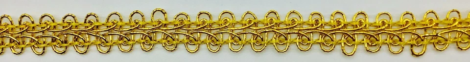 Borde Gimp metálico Trimpplace dorado 1/2" - 12 yardas Foto 2 de 2
