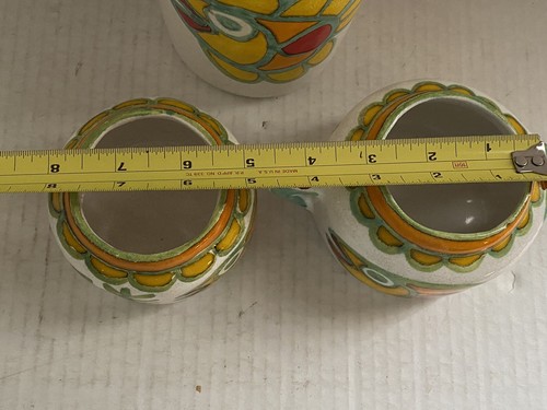 Desimone Hand Painted Italian Pottery Coffee Tea Pot Sugar Creamer Fish MCM - Picture 12 of 12