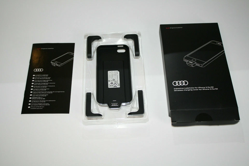 iPhone 5 5S SE Wireless Charger Case Original AUDI Accessories 8W0051435A Qi - Image 4 of 4