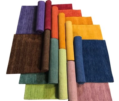 Orientteppich Handgewebt Gabbeh Teppich 100% Wolle Handloom Brücke Fussmatten - Bild 1 von 4