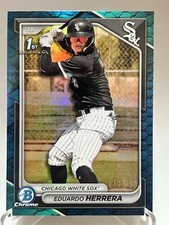 2024 BOWMAN CHROME EDUARDO HERRERA BLUE REPTILIAN REFRACTOR 148/150 1st Bowman