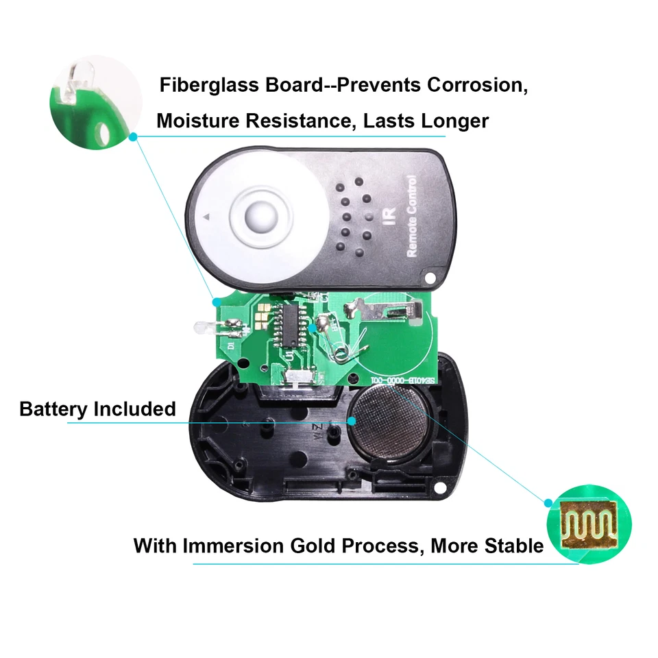 RC-6 IR Wireless Remote f/ Canon 6D Mark II/5D Mark IV III II/5DS 70D T6i 6D T5i - Image 4 of 4