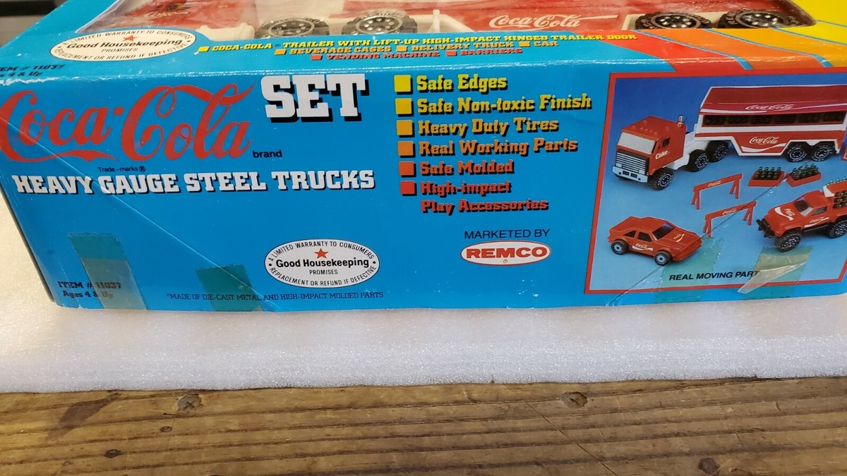Remco Diecast Coca-Cola 14 Piece Heavy Gauge Steel Trucks