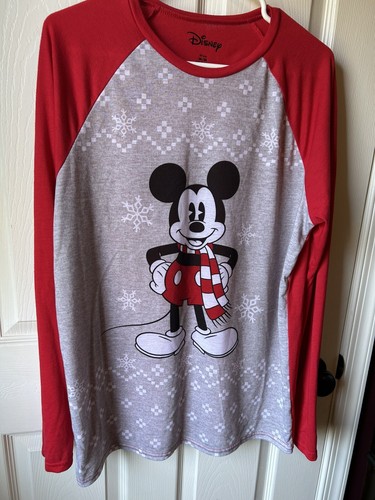 Camisa de Dormir Disney Mickey Mouse Vacaciones M/L Navidad/Invierno Patrón Soo Suave - Imagen 4 de 13