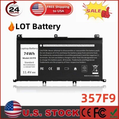 LOT 10-20x 74Wh 357F9 Battery For Dell Inspiron 5576 5577 7566 7577 7557 7559 