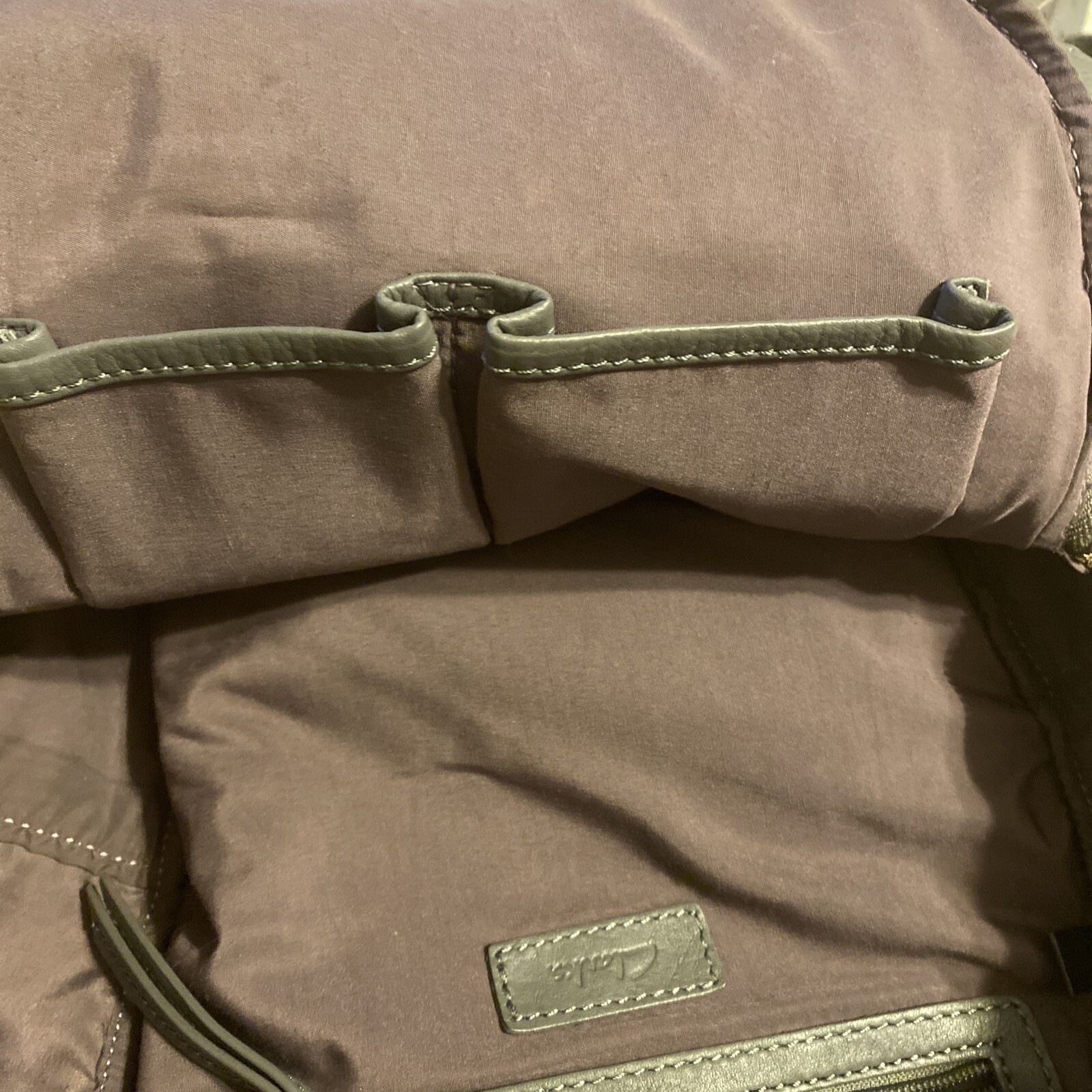 Clarks leather backpack Gray - image 7