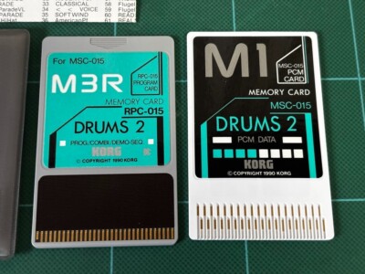 KORG M3R PCM PROGRAM CARDS DRUM 2 RSC-15S MSC-015 & RPC-015 w