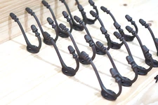 15 HOOKS COAT HAT RACK INDUSTRIAL METAL IRON STORAGE HALL TREE VINTAGE LOOK