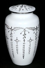 Engraved Cremation Urn for Human Ashes Adult Funeral Urn Handcrafted Black URNS