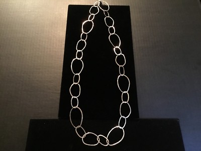 Silpada .925 Sterling Silber Halskette ''BUBBLE UP'' mit ovalen Gliedern #N2148
