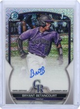 Bryant Betancourt 2023 Bowman Chrome Prospect Mojo Refractor Auto /150 Mega Box