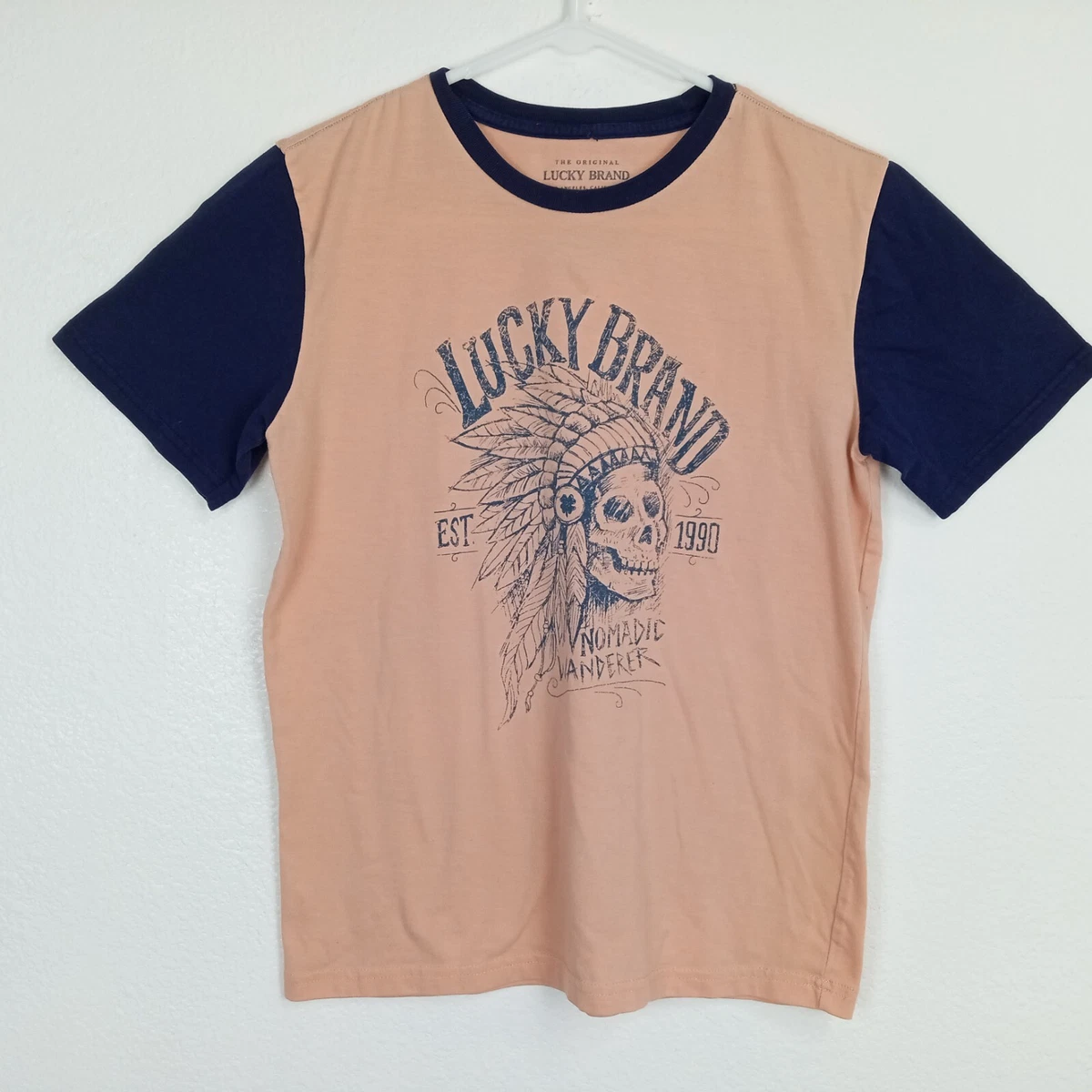 Lucky Brand T-Shirt Nomadic Wanderer Graphic BOYS Tee Size Large Short Sleeve