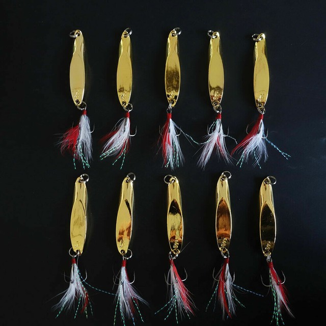 10X Kastmaster Style 1/2 oz Gold Fishing Spoon, great for Trout,Bass