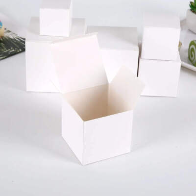 20/50 Stück Quadratisch Faltbar Kraftpapier Box Schwarz Weiß Karton zum Verpacken