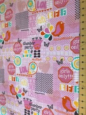 Girls Only 22 X 42 Flannel fabric 1620