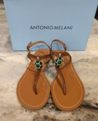 ANTONIO MELANI Tulias Flat Sandals with Beautiful Jeweled