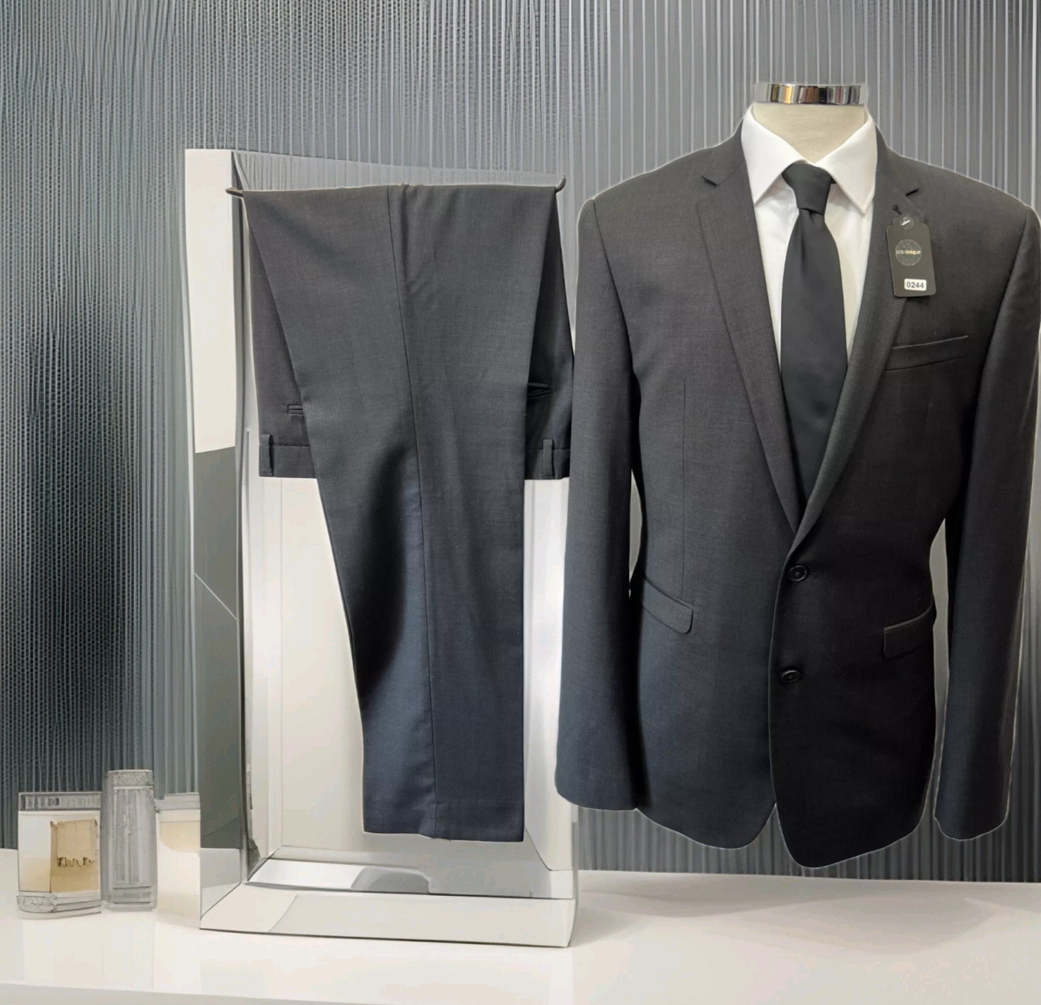 NEXT Dark Grey Wool Blend Slim Fit 2-Piece Suit Size 40 Chest 34 Waist 33 Leg