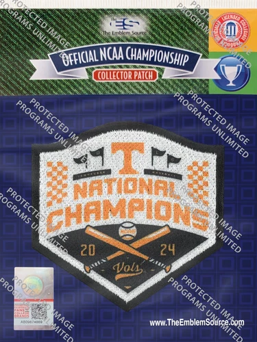 2024 NCAA MENS COLLEGE WORLD SERIES JERSEY PATCH CWS TENNESSEE VOLS CHAMPIONS - Picture 1 of 1