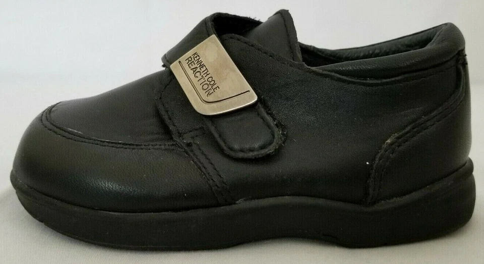 Toddlers Size 5.5M Black Kenneth Cole Reaction Tiny Flex BL Leather Dress Shoes - Image 3 of 4