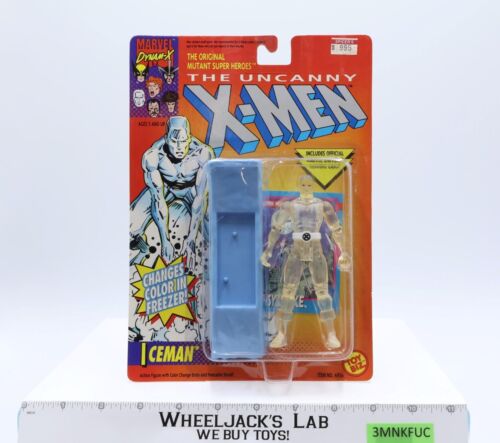 Iceman W/Super Ice Slide & Trading Card The Uncanny X-Men 1993 Toy Biz NEW MOSC - Picture 1 of 4