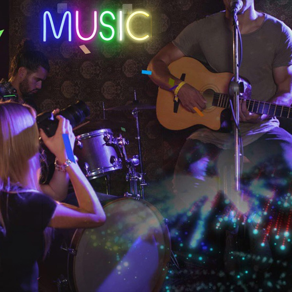 MUSIC Neon Sign Neon Lights for Game Room Bedroom LED Neon Signs Wall