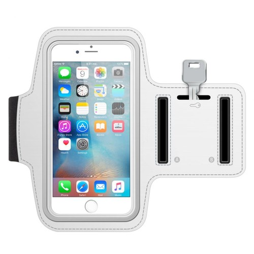 RUNNING ARMBAND SPORTS WHITE GYM WORKOUT CASE COVER BAND ARM STRAP for PHONES - 第 1/6 張圖片