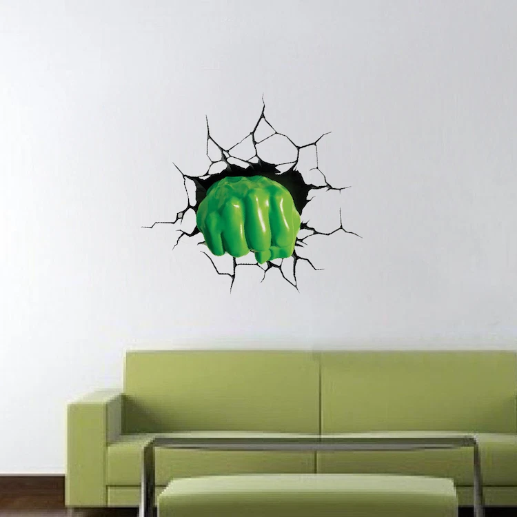 Calcomanía de pared Hulk Smash Hulk Punch pegatina de vinilo de pared Marvel pegatina de pared, s39 Foto 4 de 4