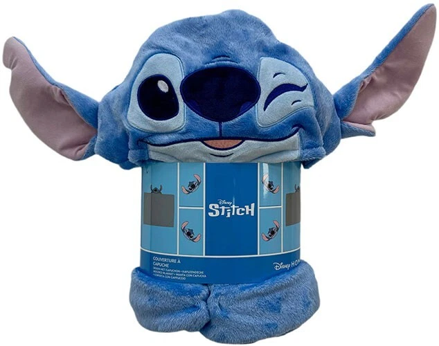 Coperta in Pile con Cappuccio Disney Stitch (cm 120x150) NUOVA SIGILLATA - Immagine 4 di 4