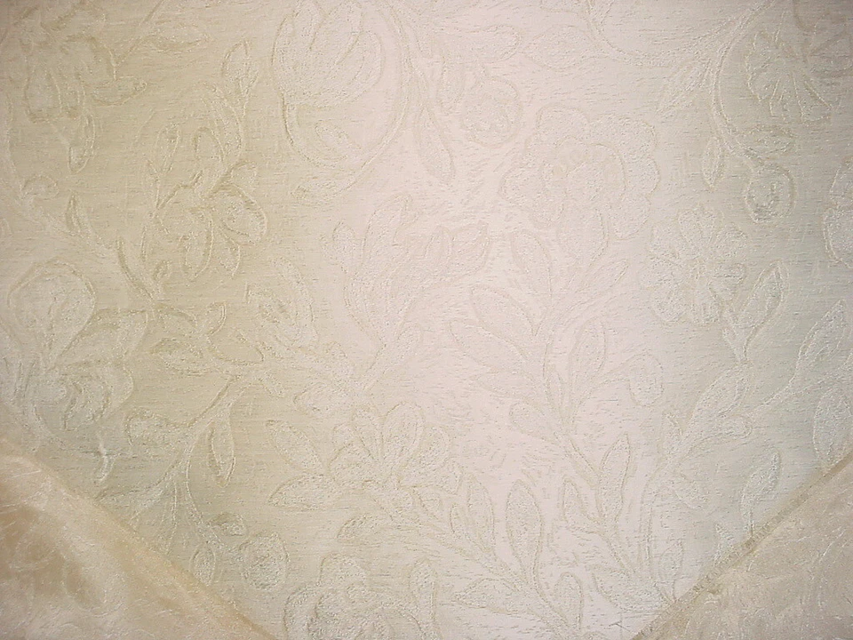 Tela de tapicería 3Y Kravet Couture 8436 Mikado floral champán seda damasco Foto 3 de 4