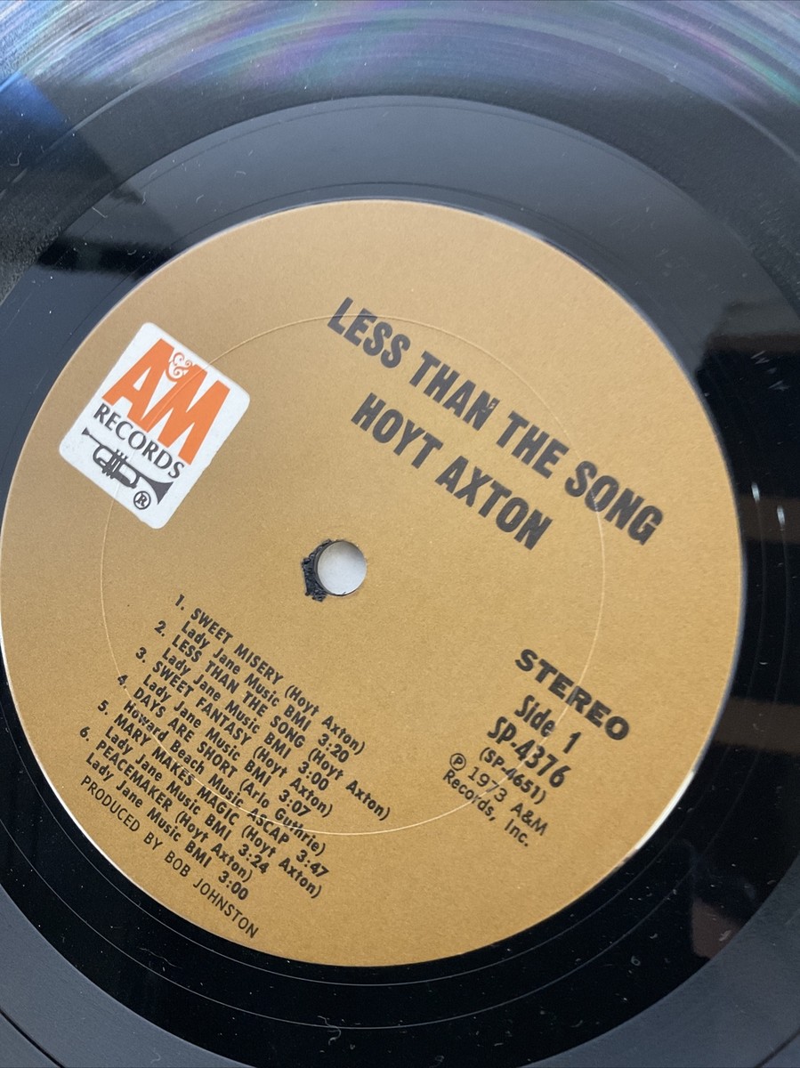1973 HOYT AXTON Less Than The Song LP Vinyl Record A&M SP 1973 HOYT AXTON Less Than The Song LP Vinyl Record A&M SP