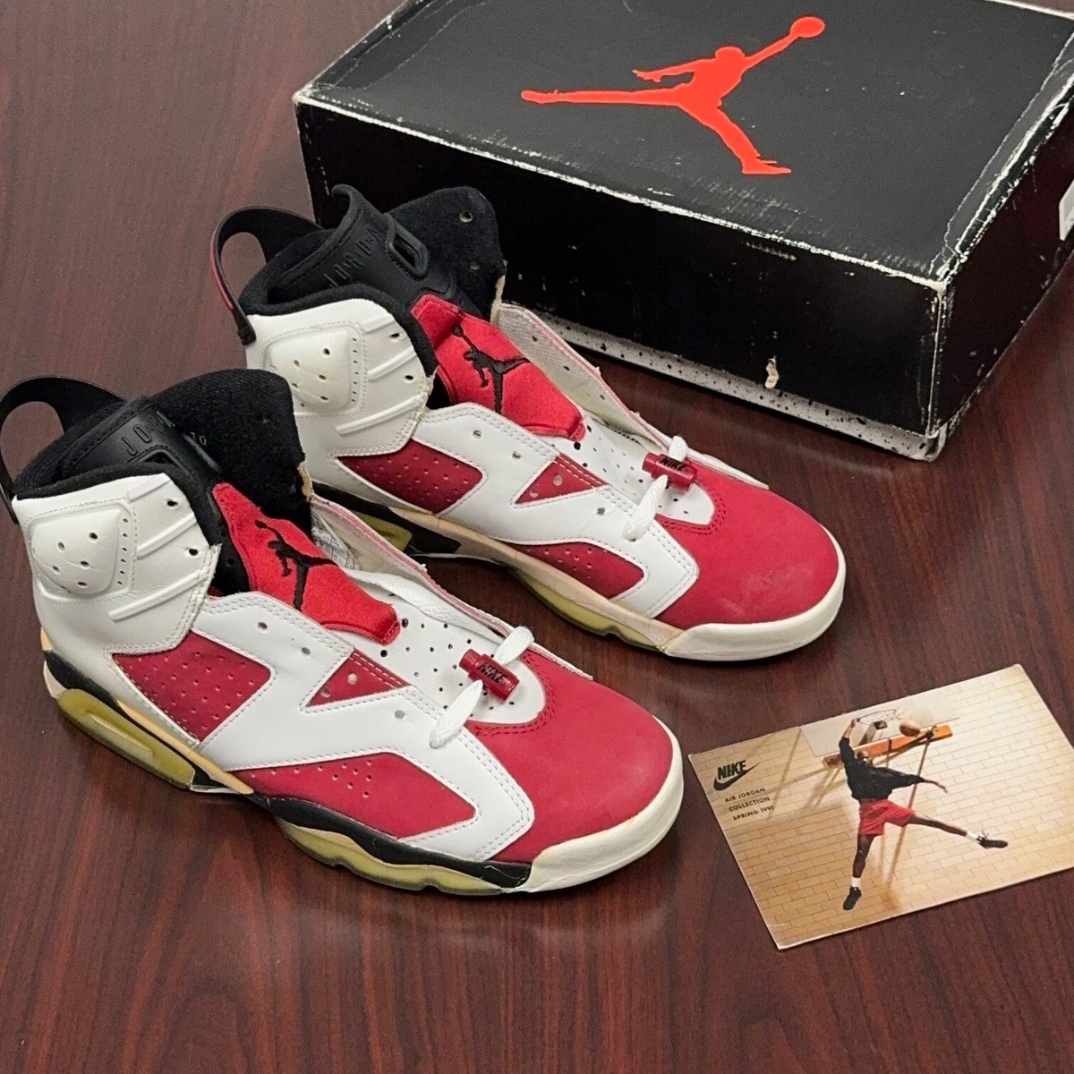 1991 Nike Original Air Jordan VI Carmine OG 6 Vintage 4401 1991 Nike Original Air Jordan VI Carmine OG 6 Vintage 4401