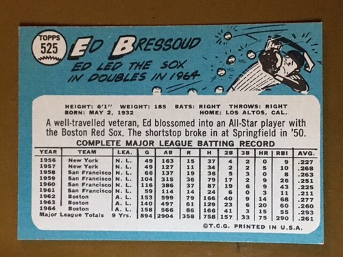 1965 Topps Baseball Singoli - Scegli la tua carta -- 371-598 -- numeri alti - Foto 263 di 357