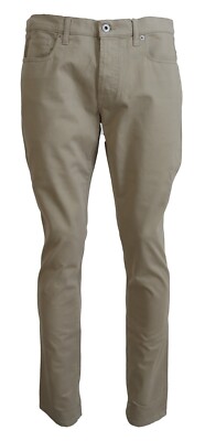 BRIAN DALES Pants Beige Cotton Tapered Men Casual Trousers IT48/W34/M RRP 230usd