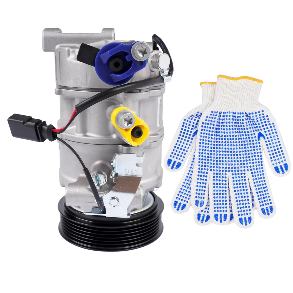 Compresor de aire acondicionado con 6 ranuras para Audi A4 A5 A6 Allroad A7 Q7 Q8 4M0820803J Foto 4 de 4